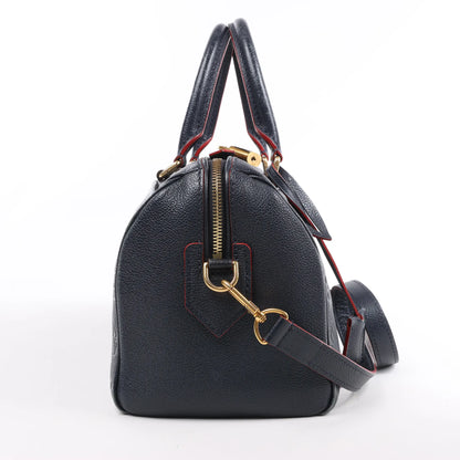 Louis Vuitton Monogram Empreinte Speedy 25 Bandoulière 2Way Handbag in Navy Blue M43501