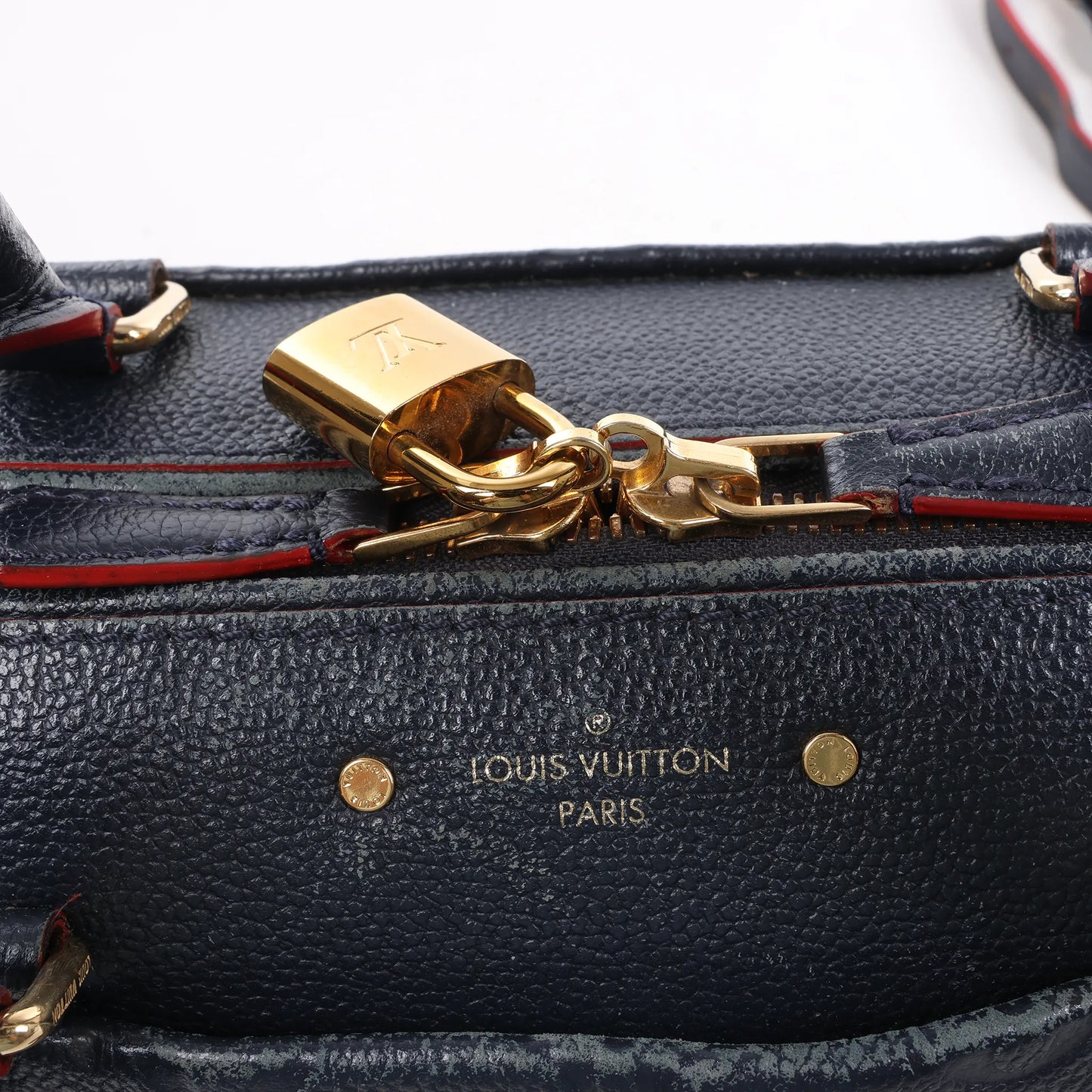Louis Vuitton Monogram Empreinte Speedy 25 Bandoulière 2Way Handbag in Navy Blue M43501
