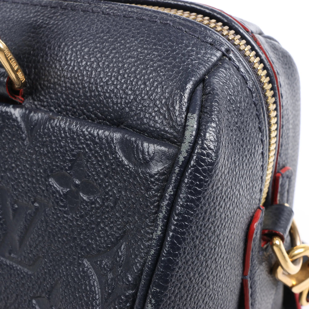 Louis Vuitton Monogram Empreinte Speedy 25 Bandoulière 2Way Handbag in Navy Blue M43501