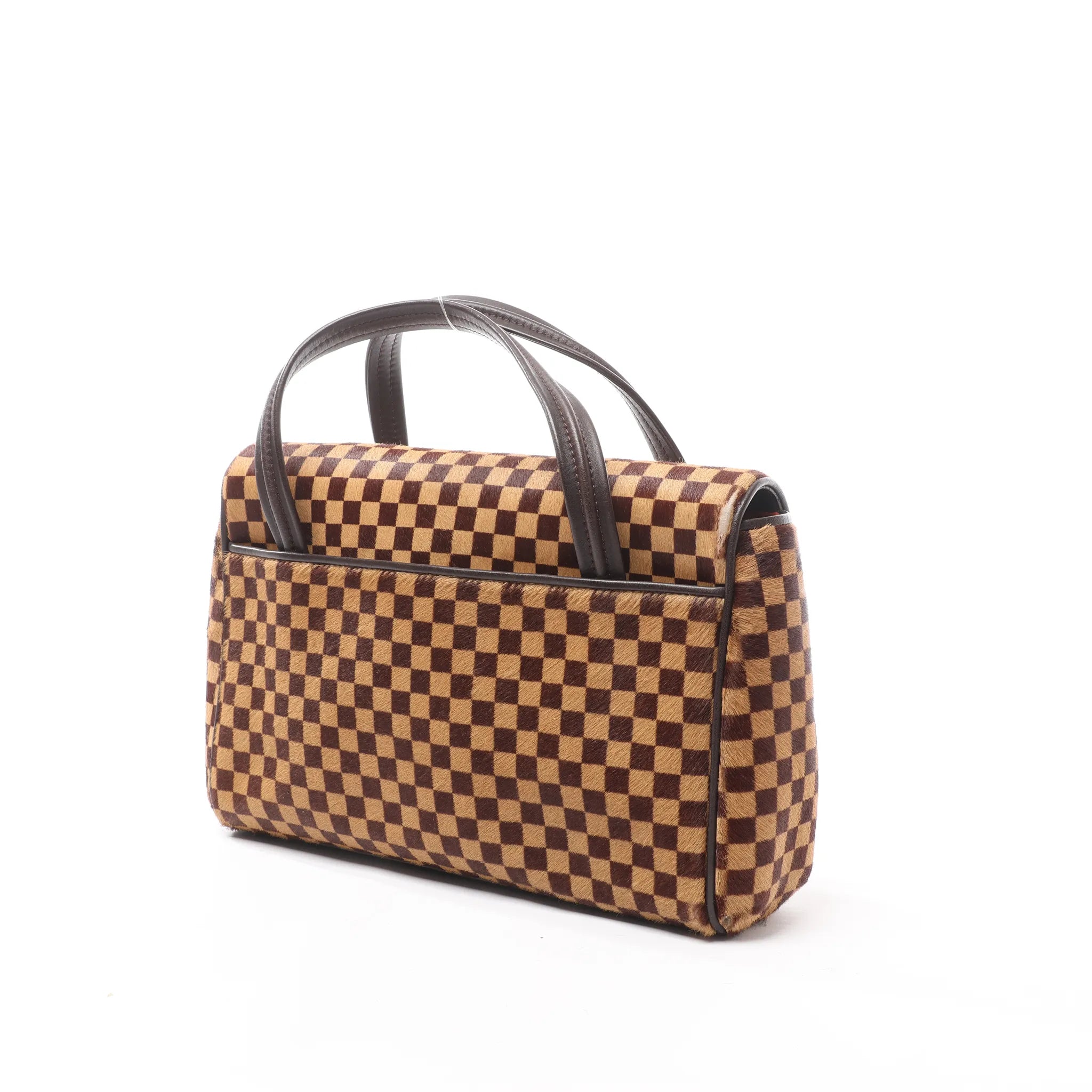 Louis Vuitton Lionne Damier Sauvage Pony-style Leather Handbag in Brown M92131