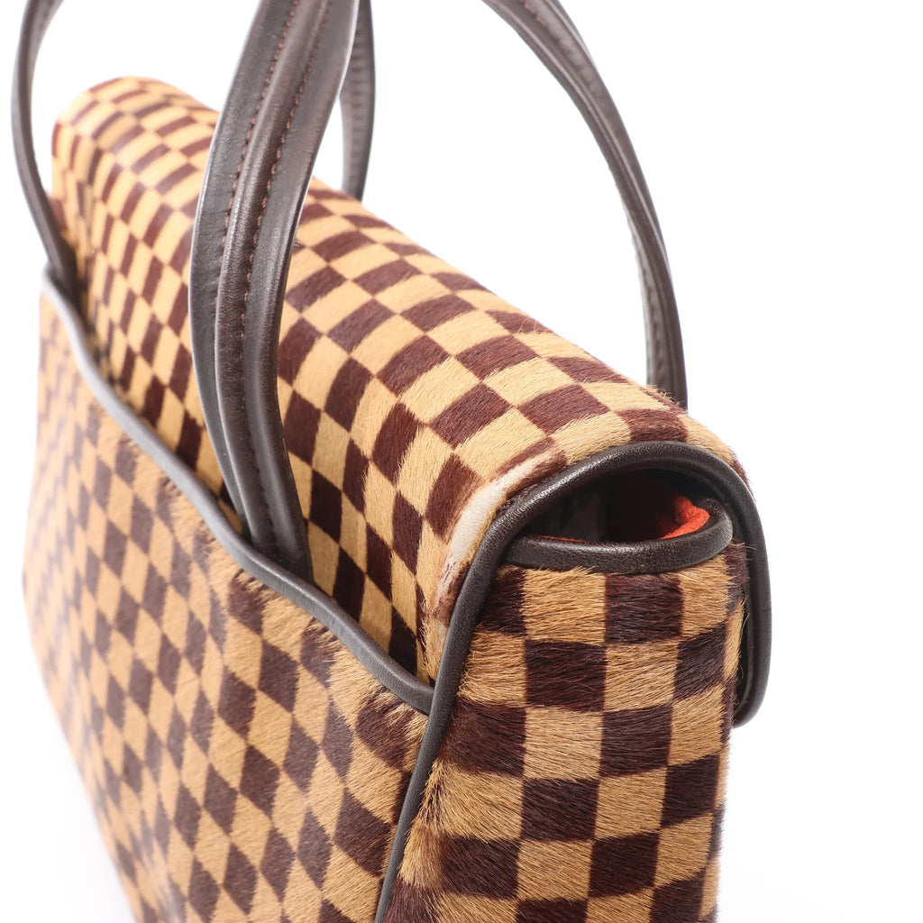 Louis Vuitton Lionne Damier Sauvage Pony-style Leather Handbag in Brown M92131