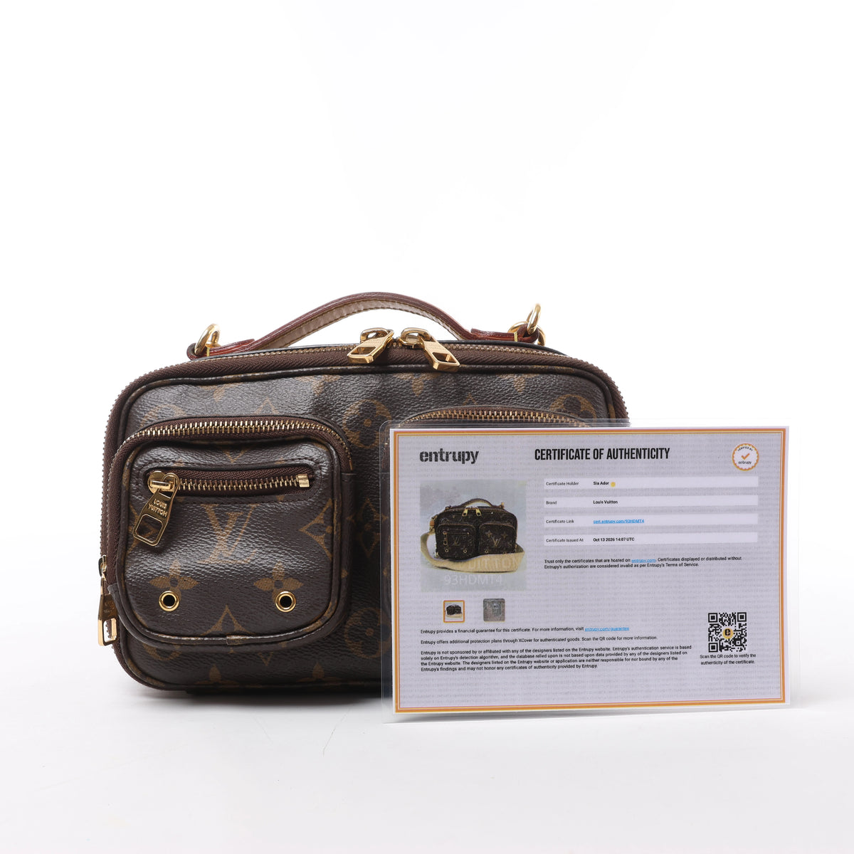Louis Vuitton Utility Monogram Crossbody Bag in Brown M80446