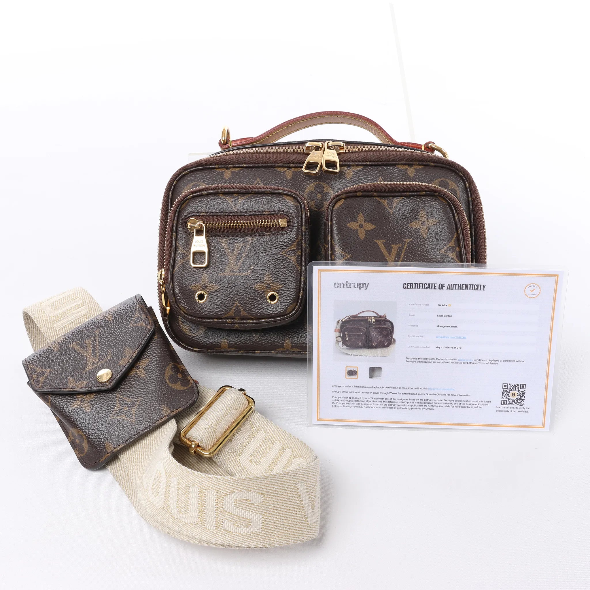 Louis Vuitton Utility Monogram Crossbody Bag in Brown M80446
