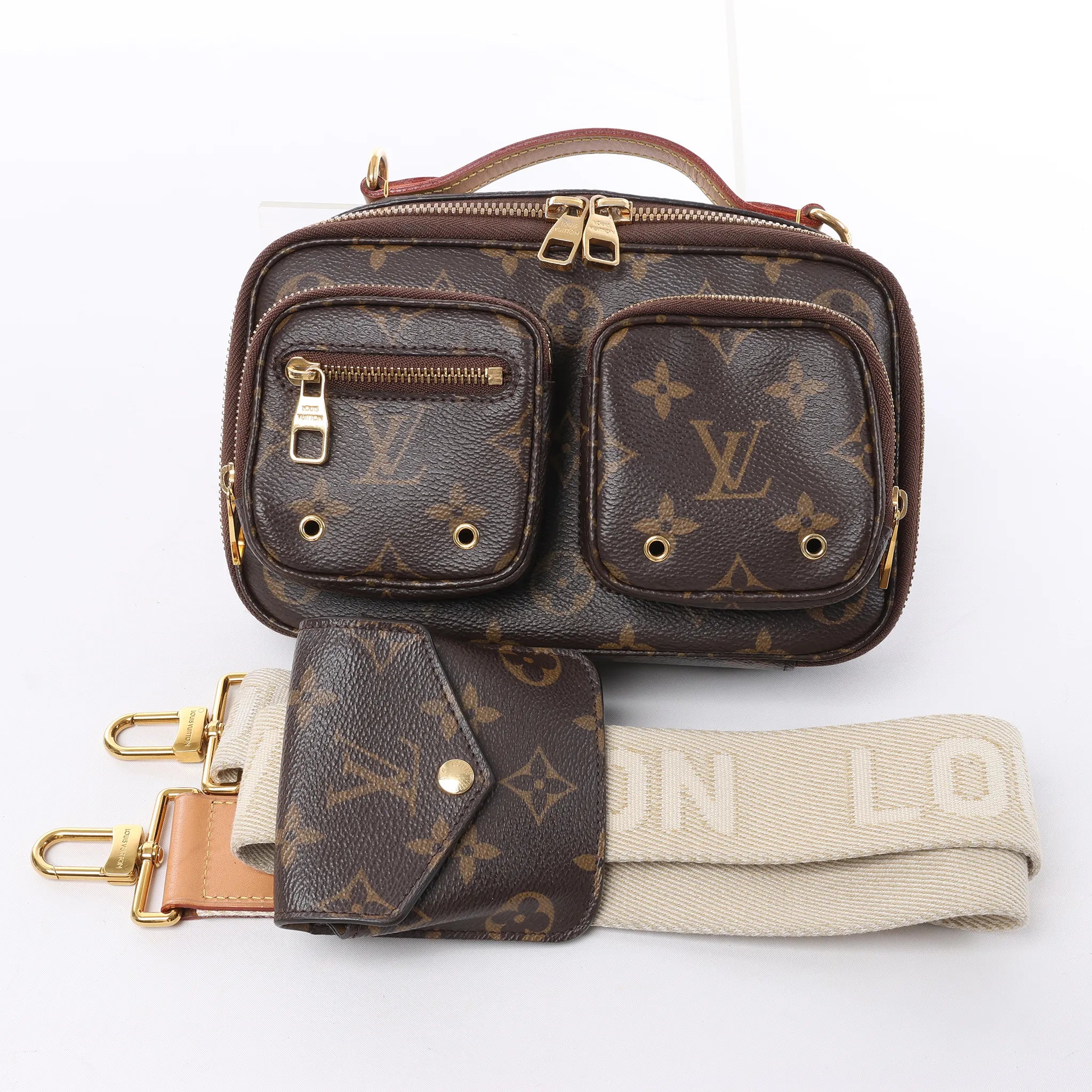 Louis Vuitton Utility Monogram Crossbody Bag in Brown M80446