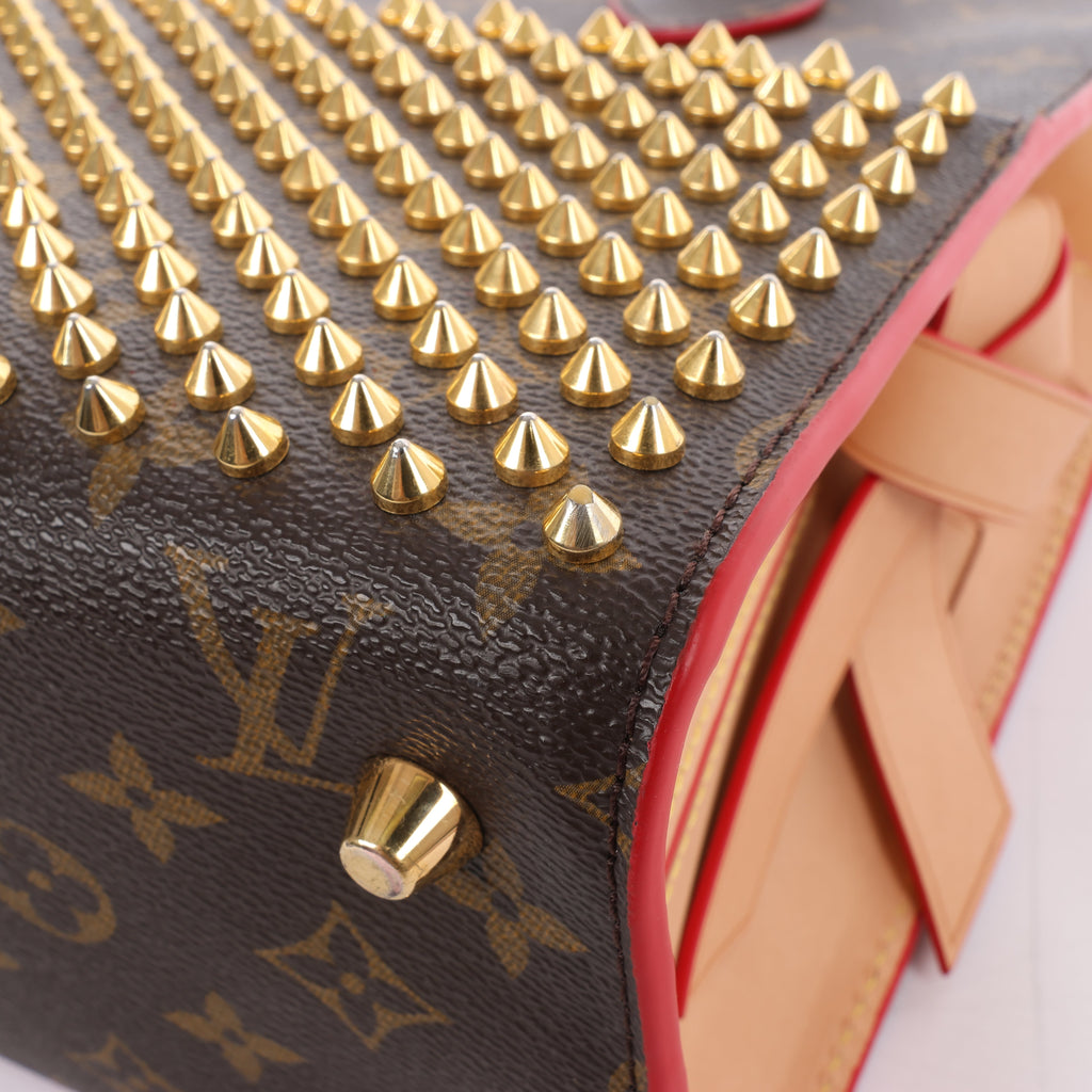 Louis Vuitton x Christian Louboutin Monogram Iconoclast Handbag in Brown x Red M41234