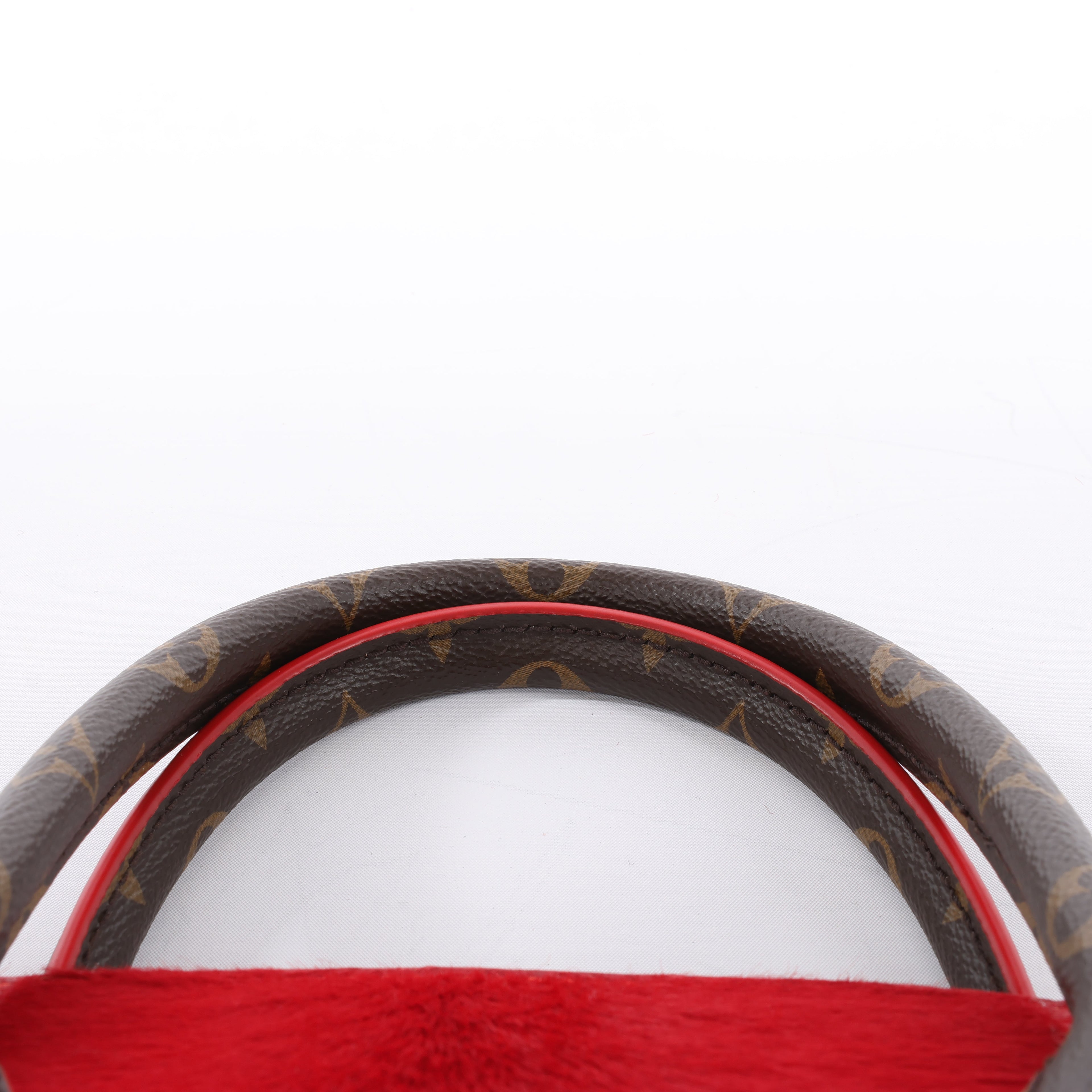 Louis Vuitton x Christian Louboutin Monogram Iconoclast Handbag in Brown x Red M41234