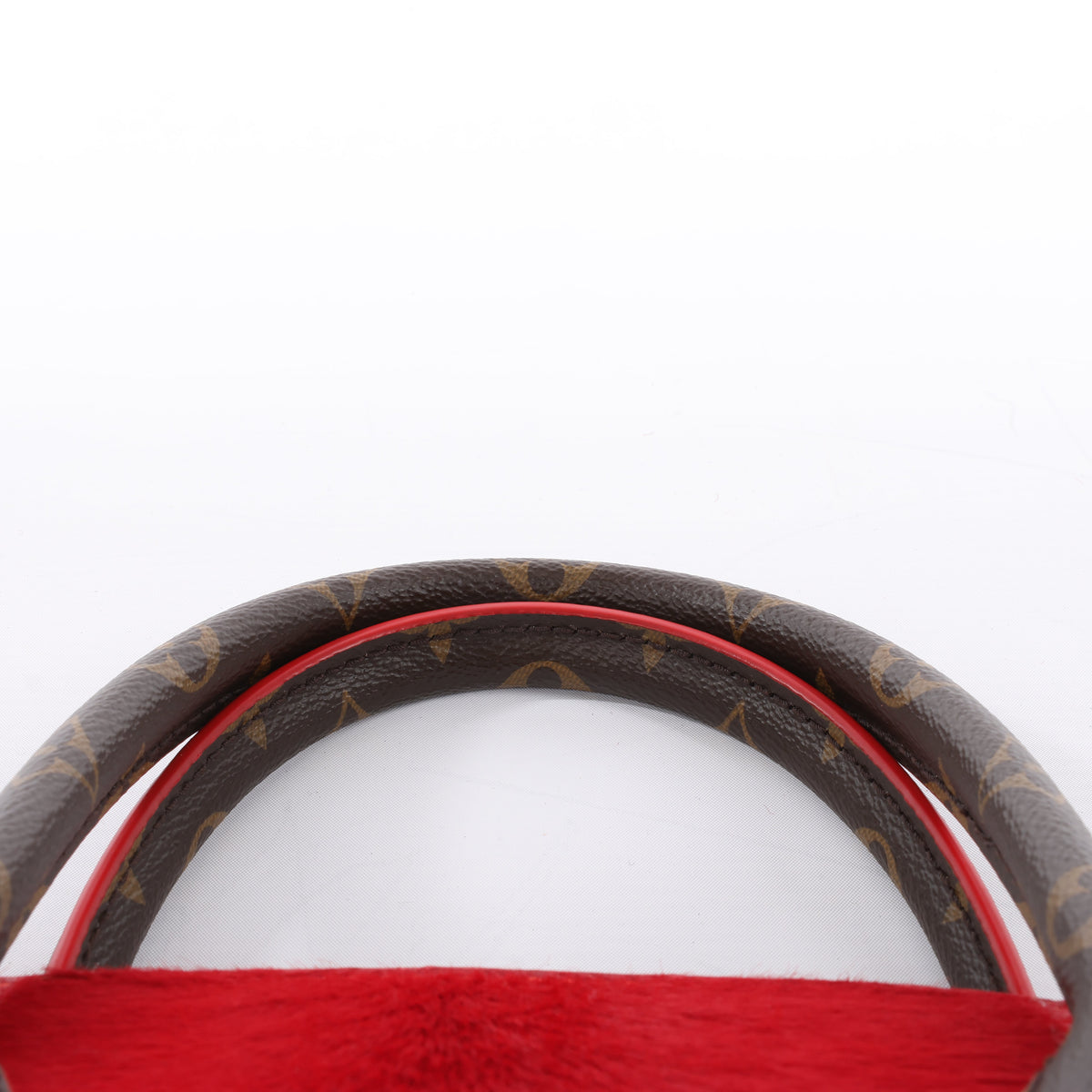 Louis Vuitton x Christian Louboutin Monogram Iconoclast Handbag in Brown x Red M41234