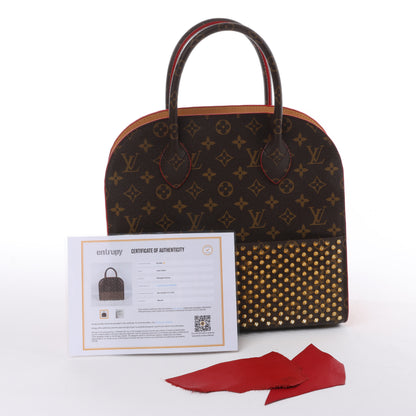 Sac à main Louis Vuitton x Christian Louboutin Monogram Iconoclast marron et rouge M41234