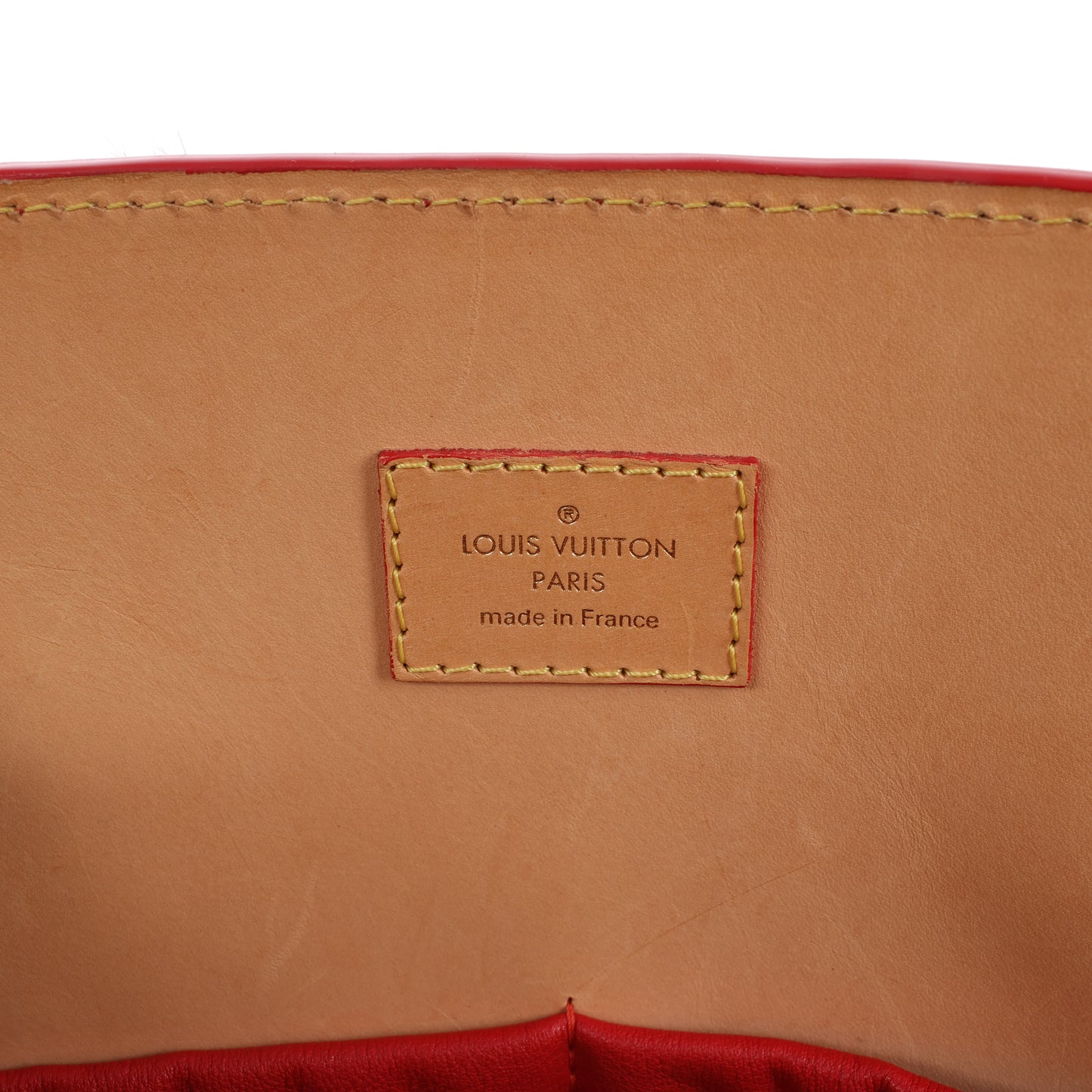 Sac à main Louis Vuitton x Christian Louboutin Monogram Iconoclast marron et rouge M41234