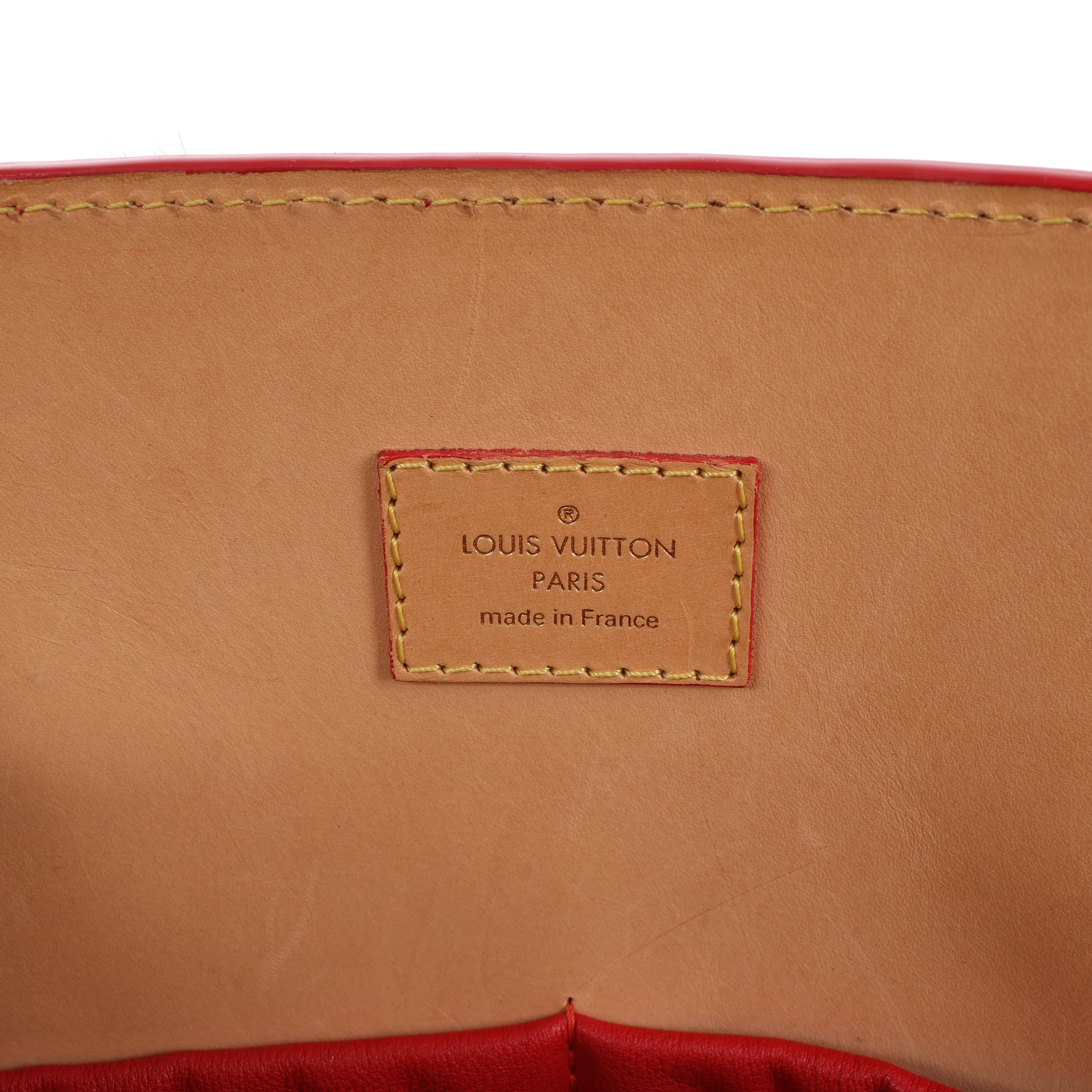 Louis Vuitton x Christian Louboutin Monogram Iconoclast Handbag in Brown x Red M41234