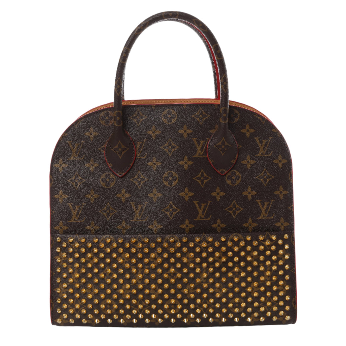 Louis Vuitton x Christian Louboutin Monogram Iconoclast Handbag in Brown x Red M41234