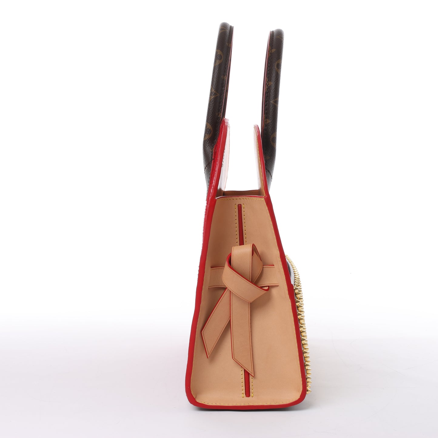 Sac à main Louis Vuitton x Christian Louboutin Monogram Iconoclast marron et rouge M41234