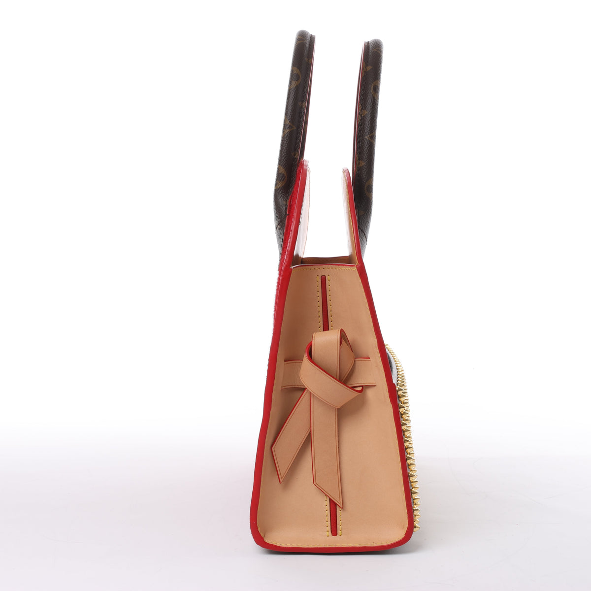 Louis Vuitton x Christian Louboutin Monogram Iconoclast Handbag in Brown x Red M41234
