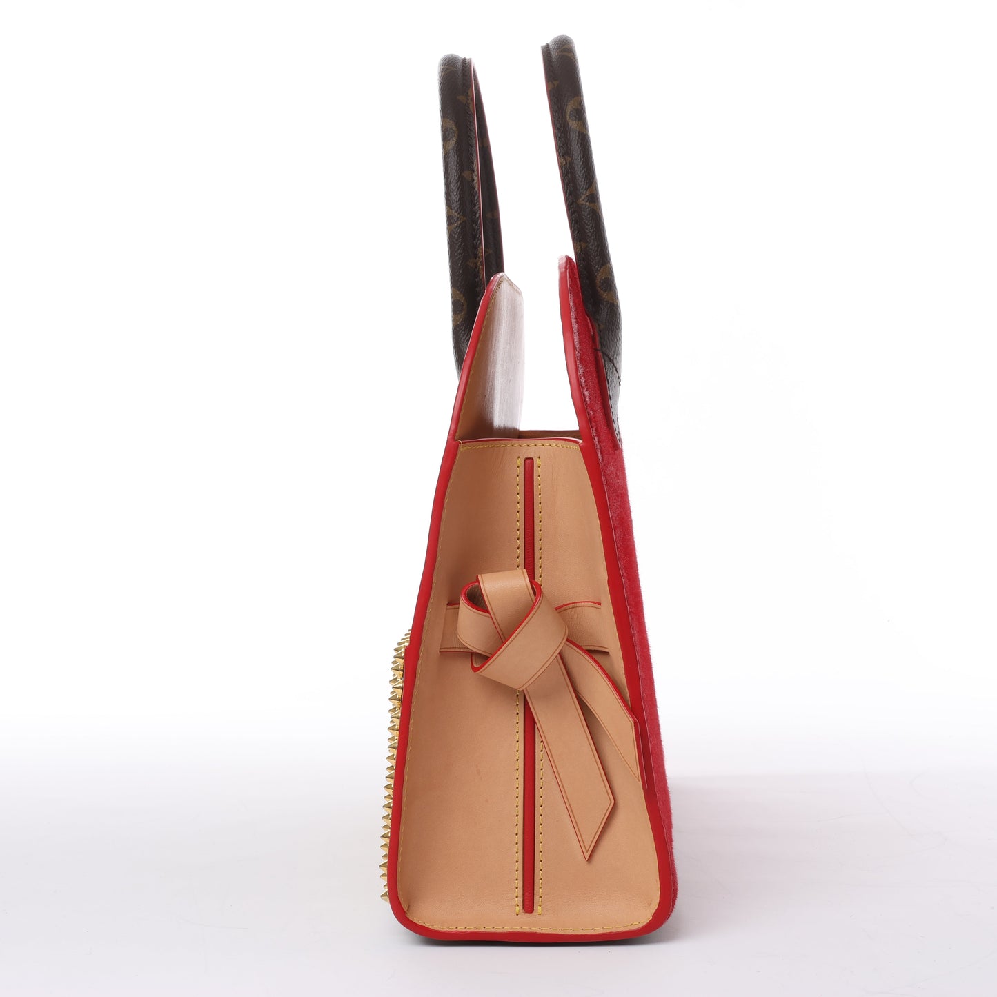 Louis Vuitton x Christian Louboutin Monogram Iconoclast Handtasche in Braun x Rot M41234