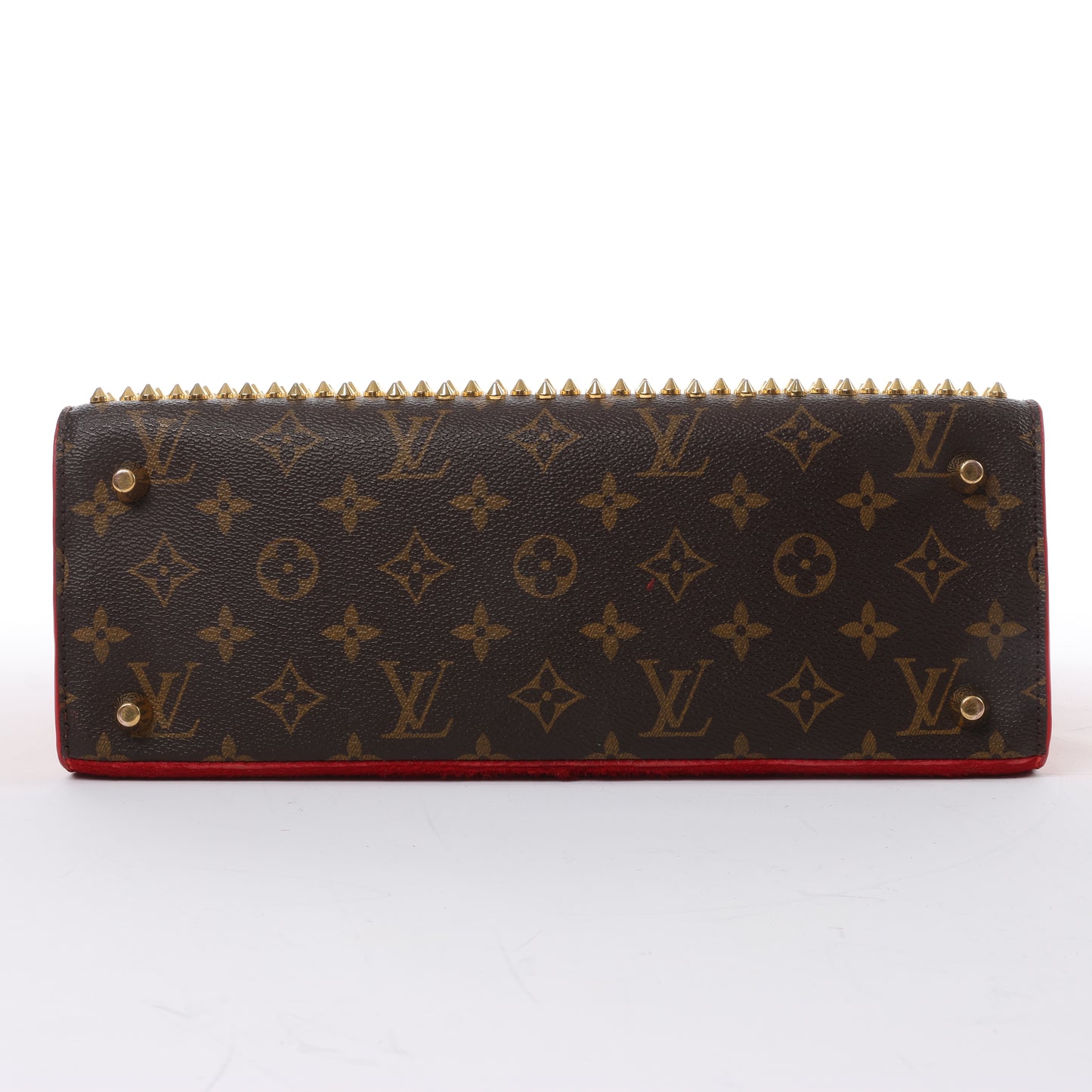 Sac à main Louis Vuitton x Christian Louboutin Monogram Iconoclast marron et rouge M41234