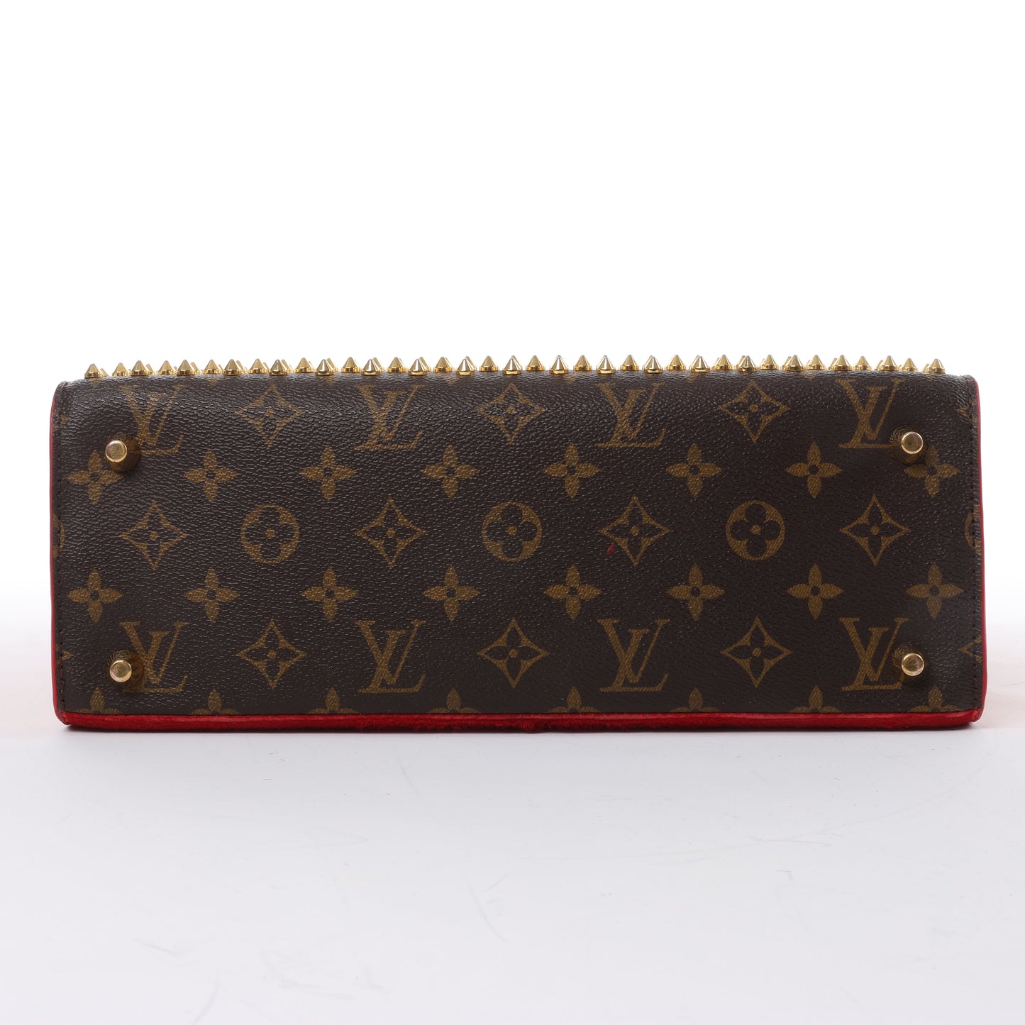 Louis Vuitton x Christian Louboutin Monogram Iconoclast Handbag in Brown x Red M41234