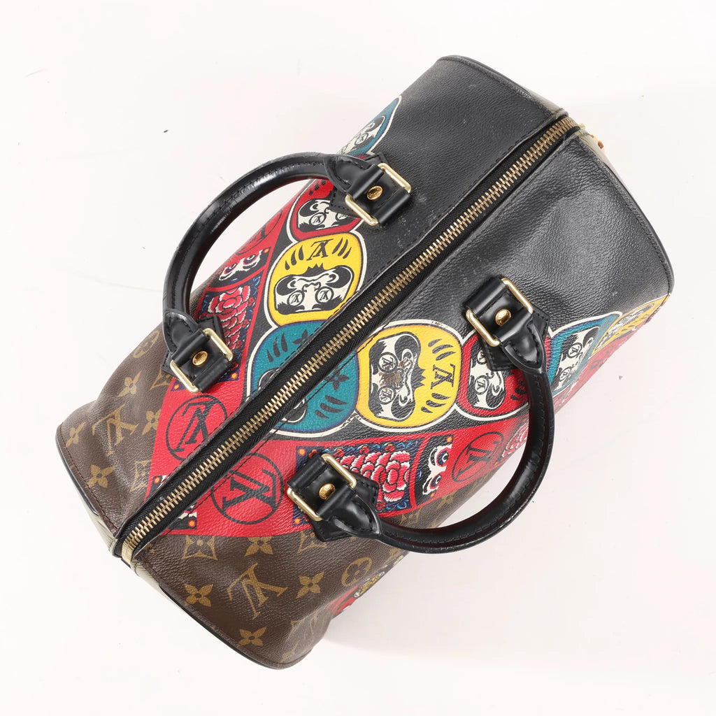 Louis Vuitton × Kansai Yamamoto Monogram Speedy 30 Handbag in Brown M43505
