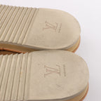 Louis Vuitton x NIGO LV Cozy Line Suede x Boa Mouton Mules in Brown BM0270, Size EU 43