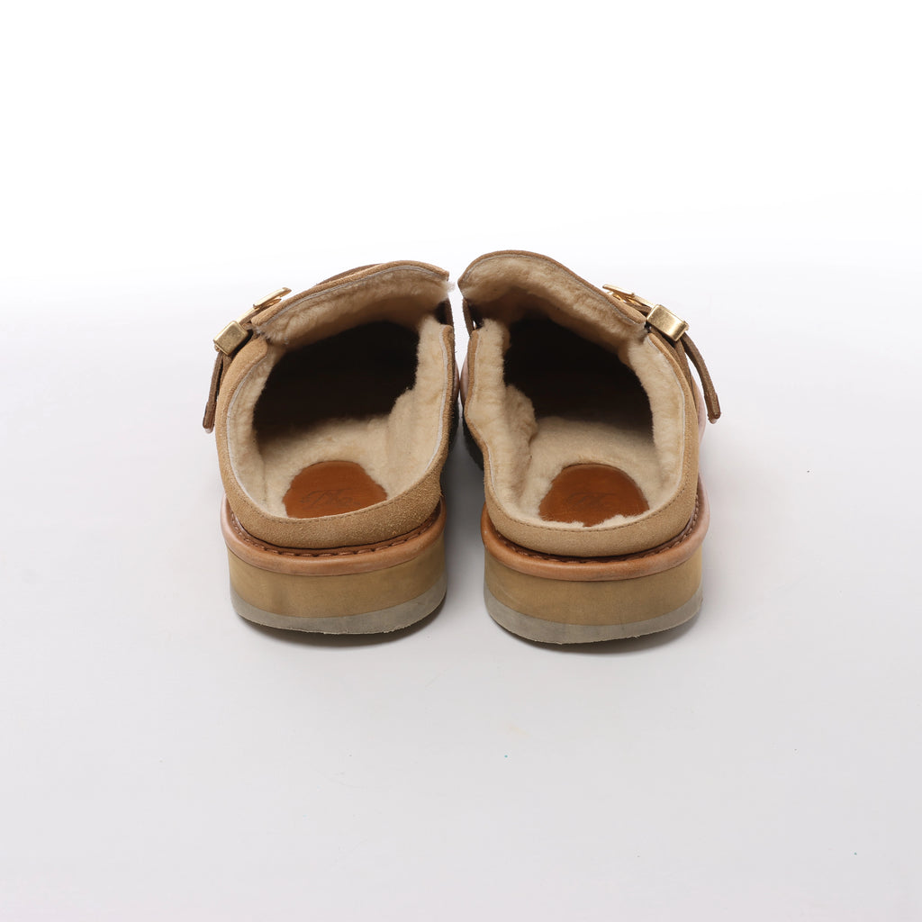 Louis Vuitton x NIGO LV Cozy Line Suede x Boa Mouton Mules in Brown BM0270, Size EU 43