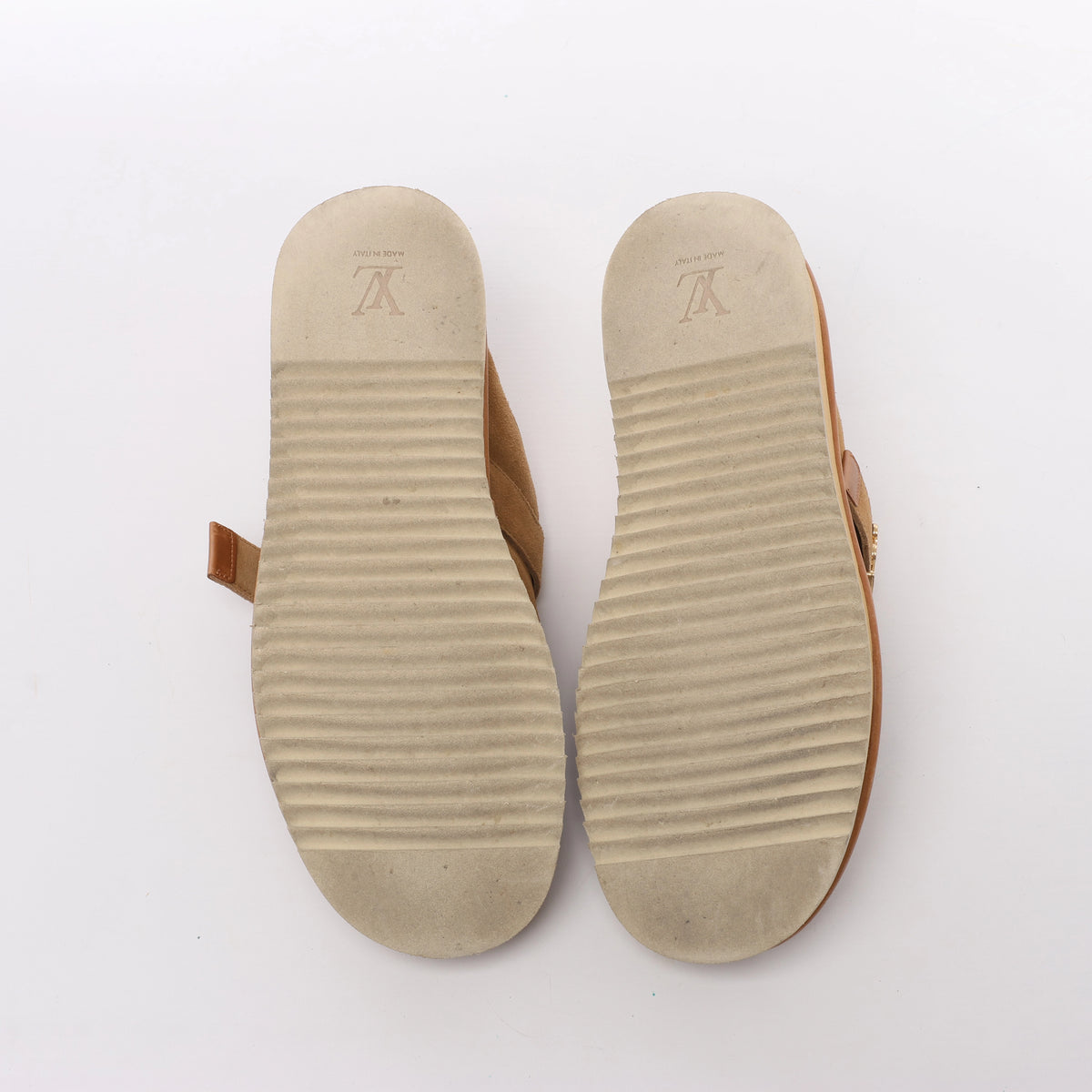 Louis Vuitton x NIGO LV Cozy Line Suede x Boa Mouton Mules in Brown BM0270, Size EU 43