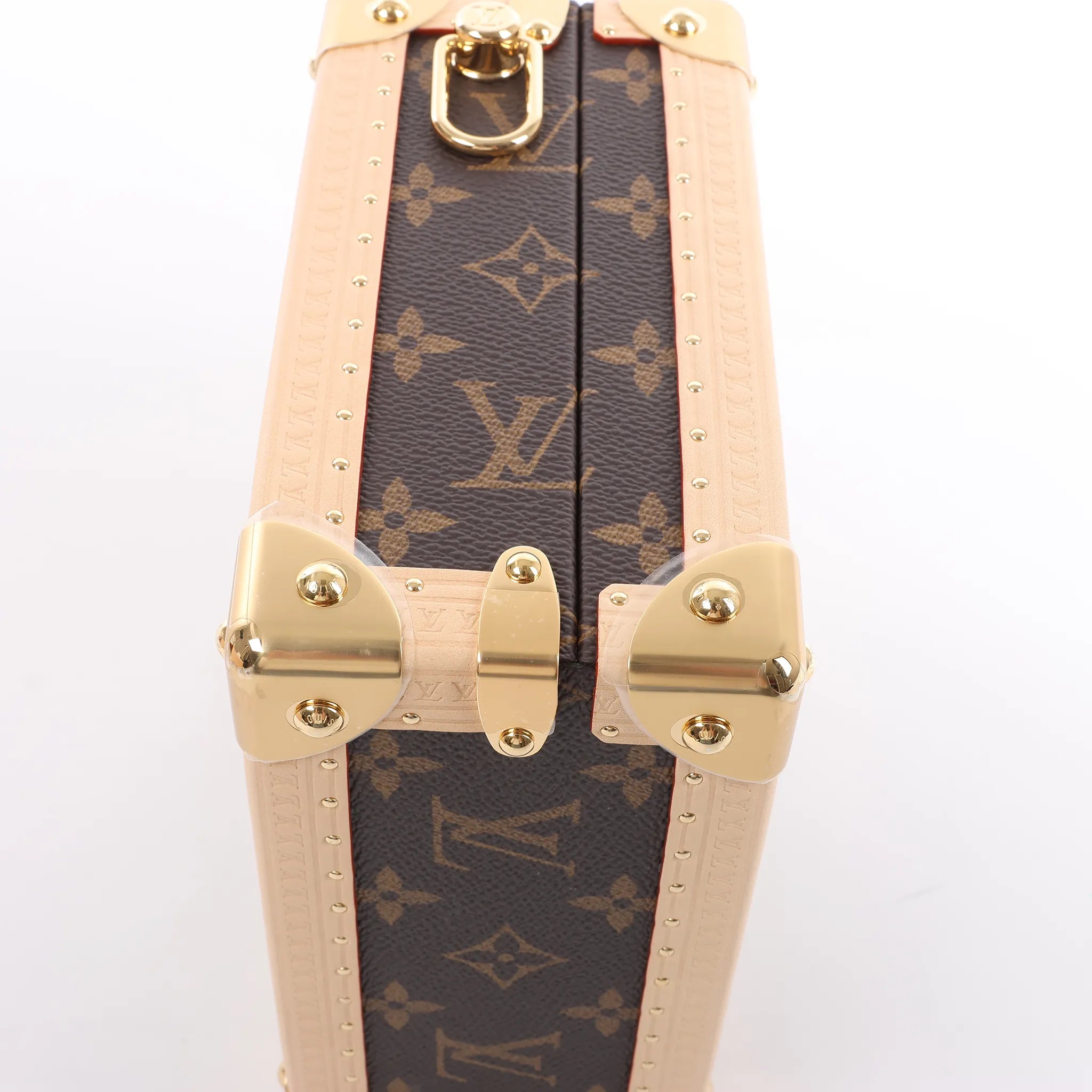 Louis Vuitton x Takashi Murakami Mini Square Trunk Handbag in Brown M13127