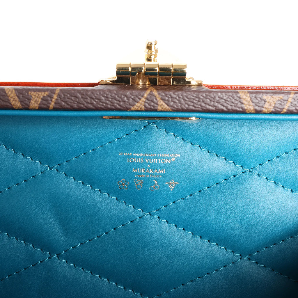 Louis Vuitton x Takashi Murakami Mini Square Trunk Handbag in Brown M13127