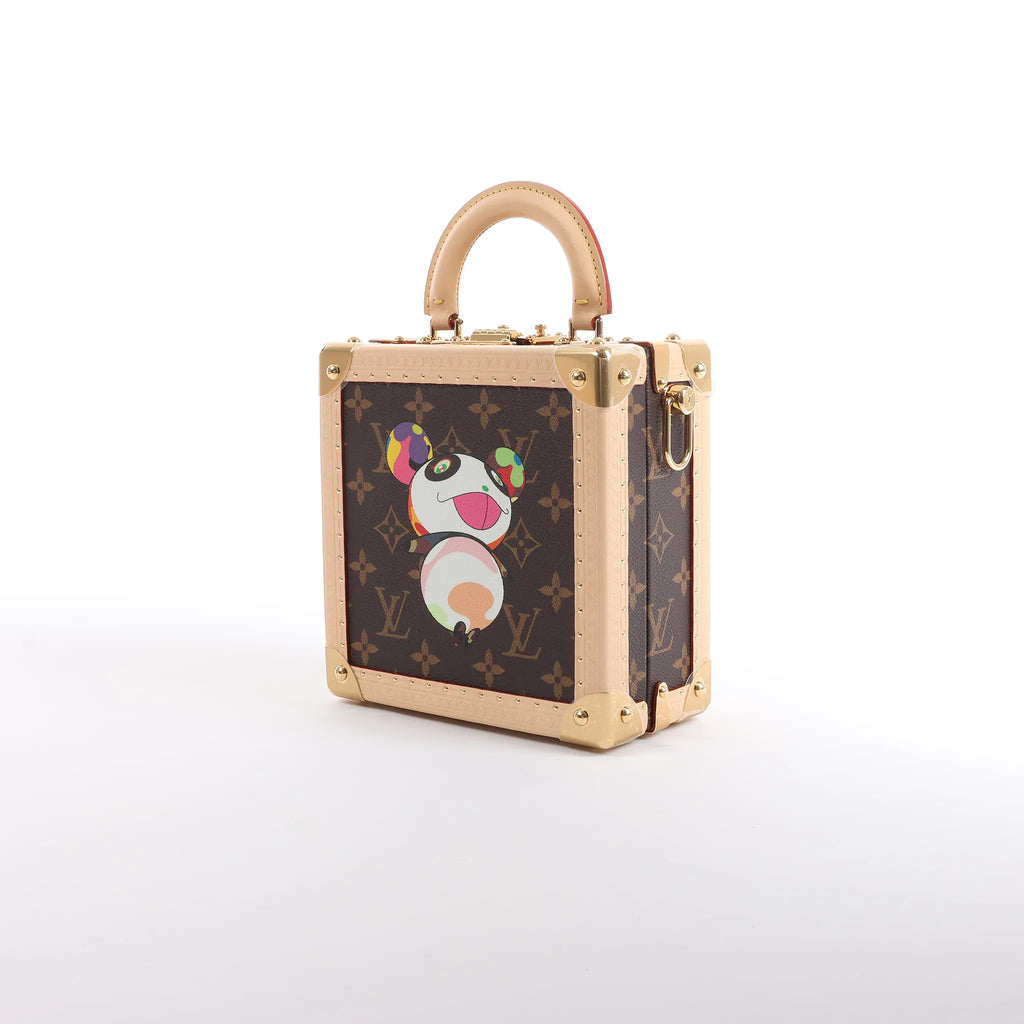 Louis Vuitton x Takashi Murakami Mini Square Trunk Handbag in Brown M13127
