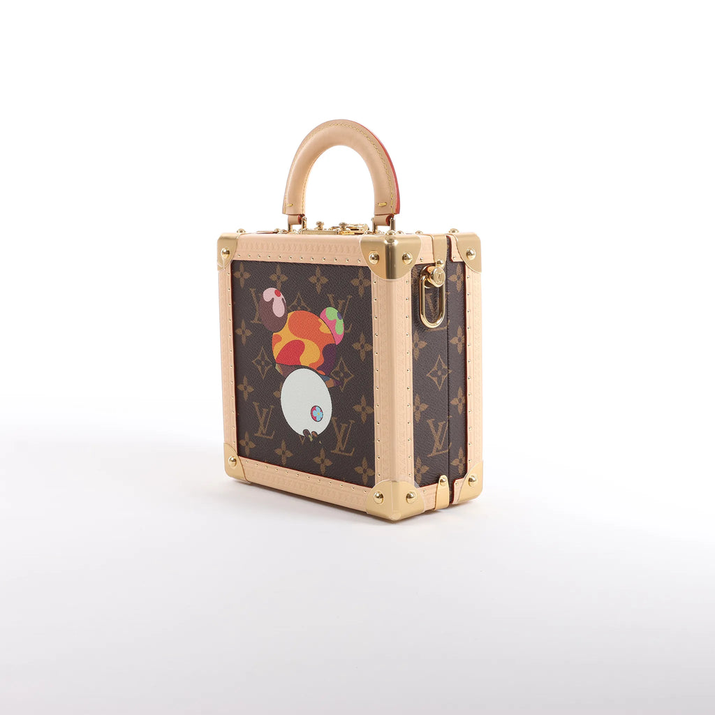 Louis Vuitton x Takashi Murakami Mini Square Trunk Handbag in Brown M13127