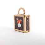 Louis Vuitton x Takashi Murakami Mini Square Trunk Handbag in Brown M13127