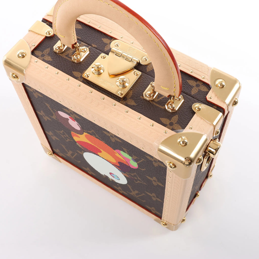Louis Vuitton x Takashi Murakami Mini Square Trunk Handbag in Brown M13127