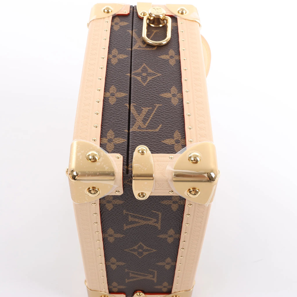 Louis Vuitton x Takashi Murakami Mini Square Trunk Handbag in Brown M13127