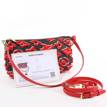 Louis Vuitton x URS FISCHER Pochette Accessoire 2Way Handbag Red x Black M45548