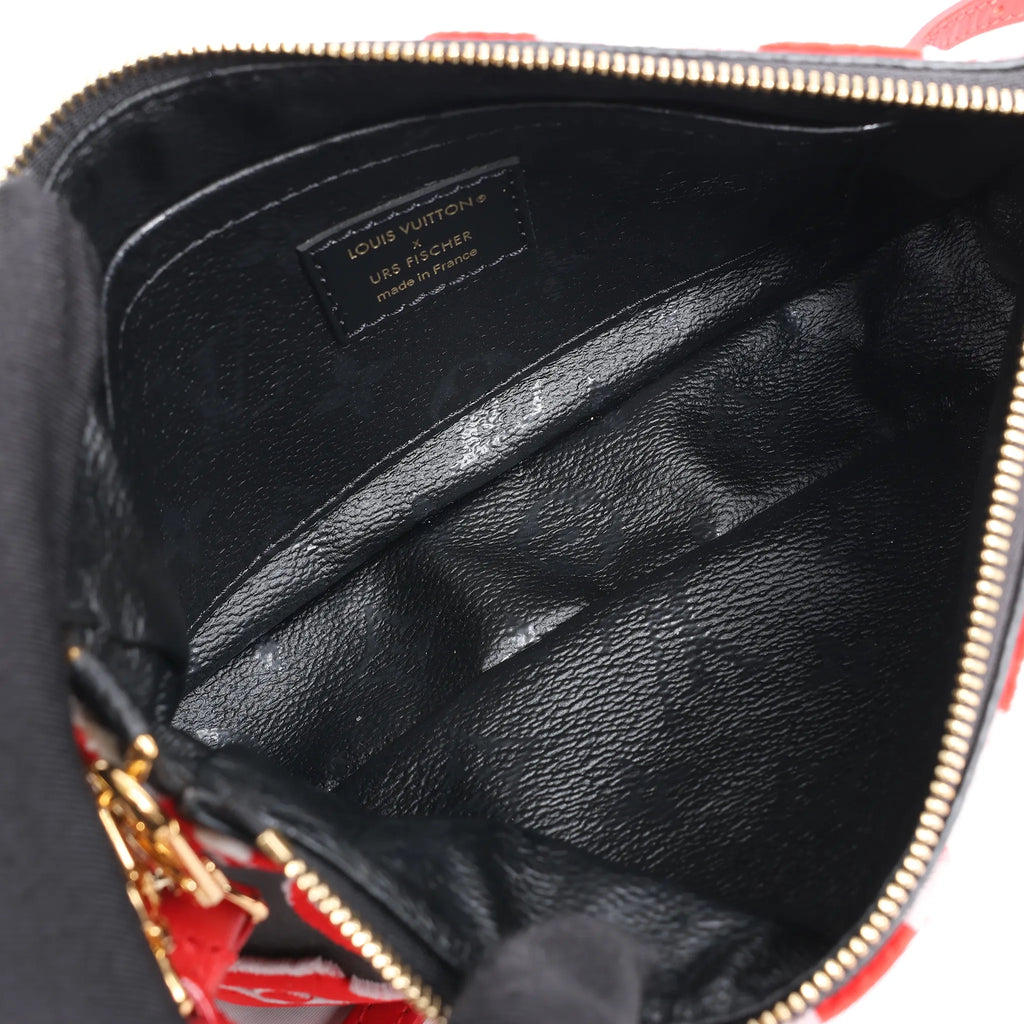 Louis Vuitton x URS FISCHER Pochette Accessoire 2Way Handbag Red x Black M45548