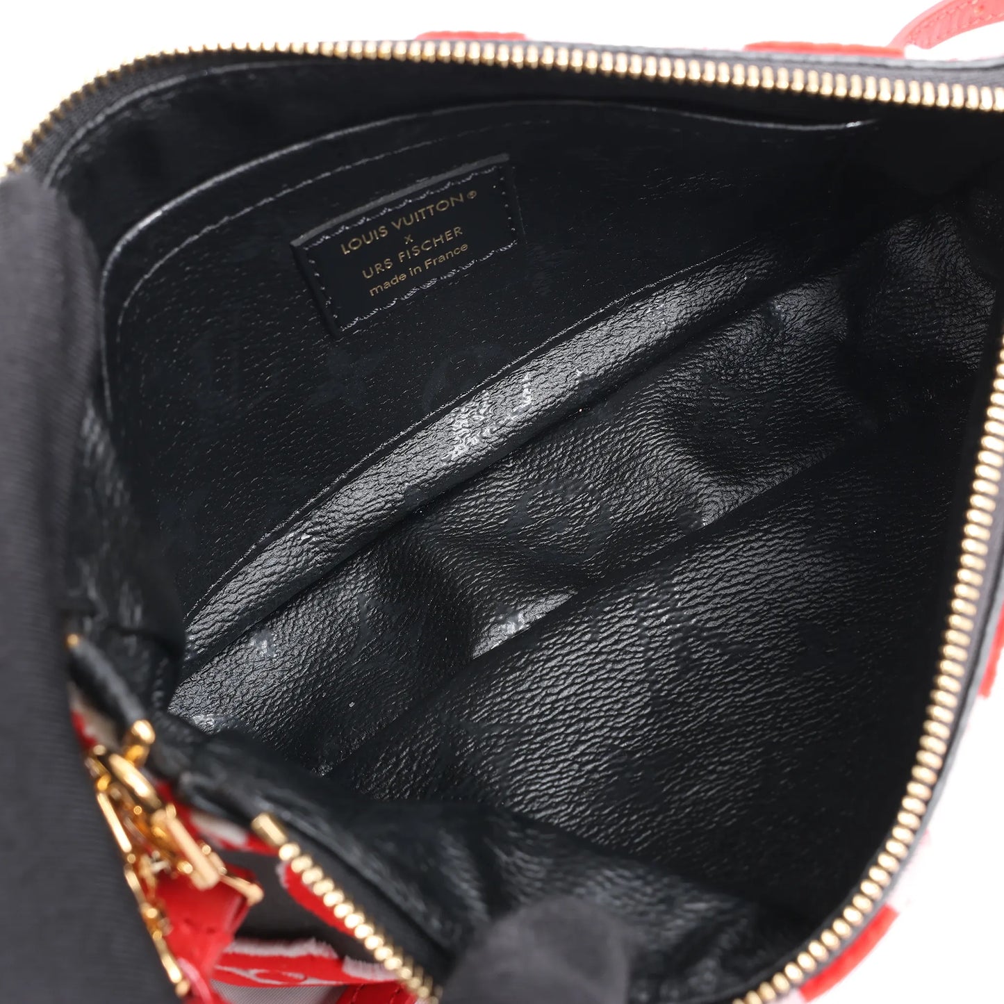 Louis Vuitton x URS FISCHER Pochette Accessoire 2Way Handbag Red x Black M45548