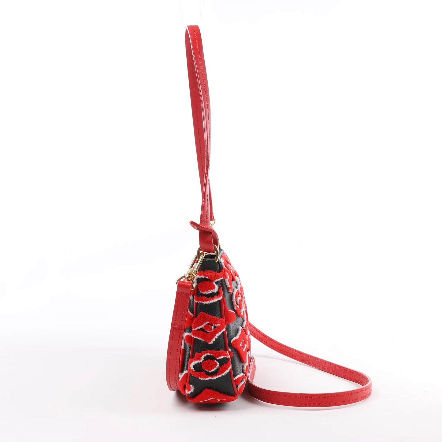 Louis Vuitton x URS FISCHER Pochette Accessoire 2Way Handbag Red x Black M45548