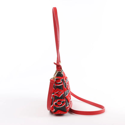 Louis Vuitton x URS FISCHER Pochette Accessoire 2Way Handbag Red x Black M45548