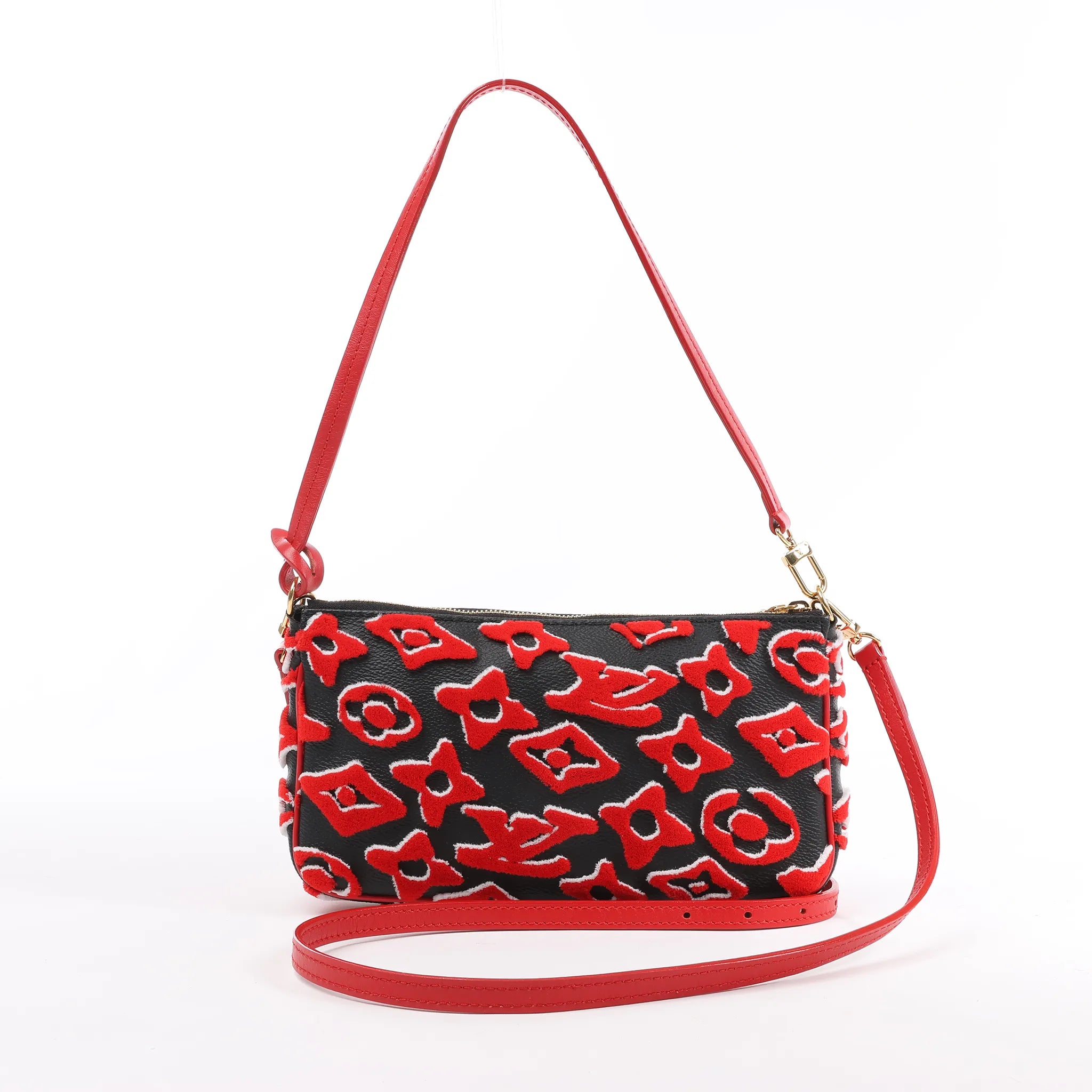 Louis Vuitton x URS FISCHER Pochette Accessoire 2Way Handbag Red x Black M45548
