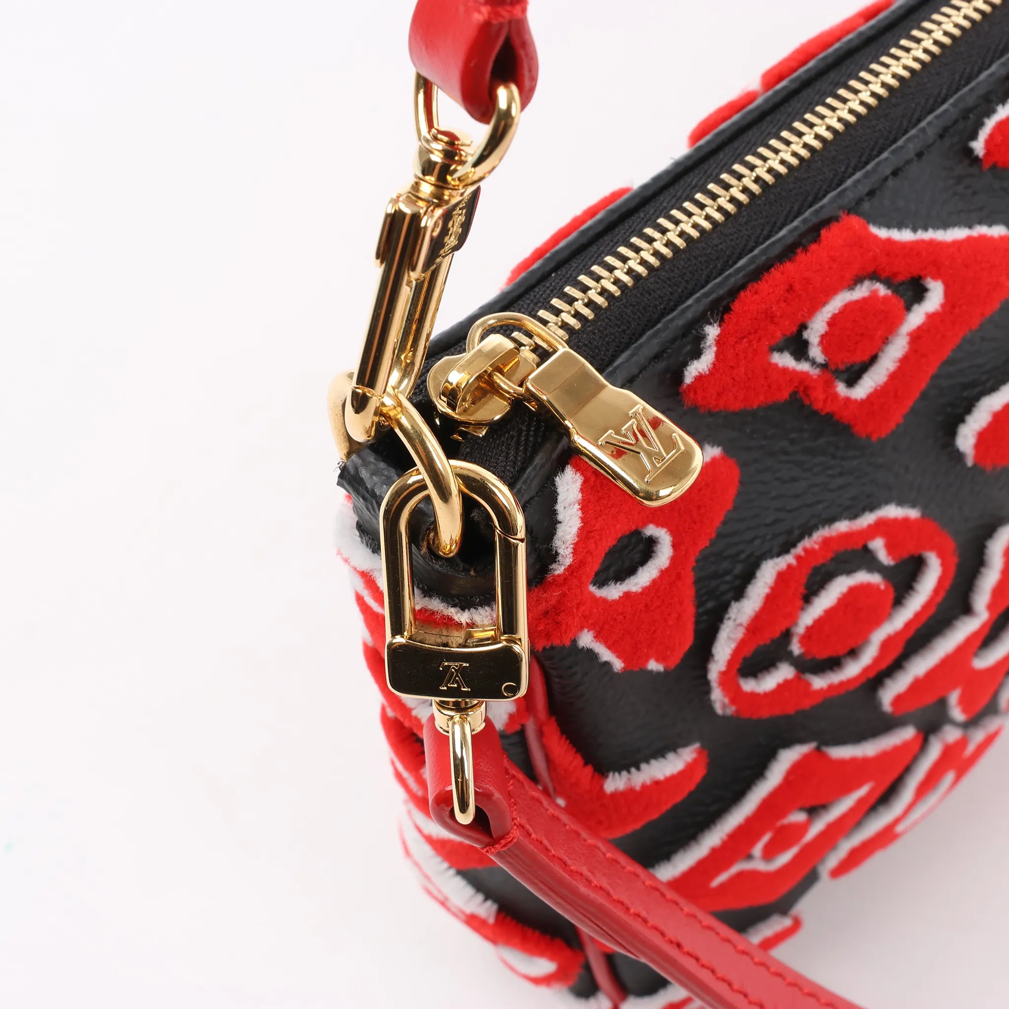 Louis Vuitton x URS FISCHER Pochette Accessoire 2Way Handbag Red x Black M45548