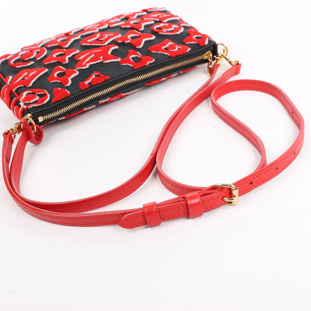 Louis Vuitton x URS FISCHER Pochette Accessoire 2Way Handbag Red x Black M45548