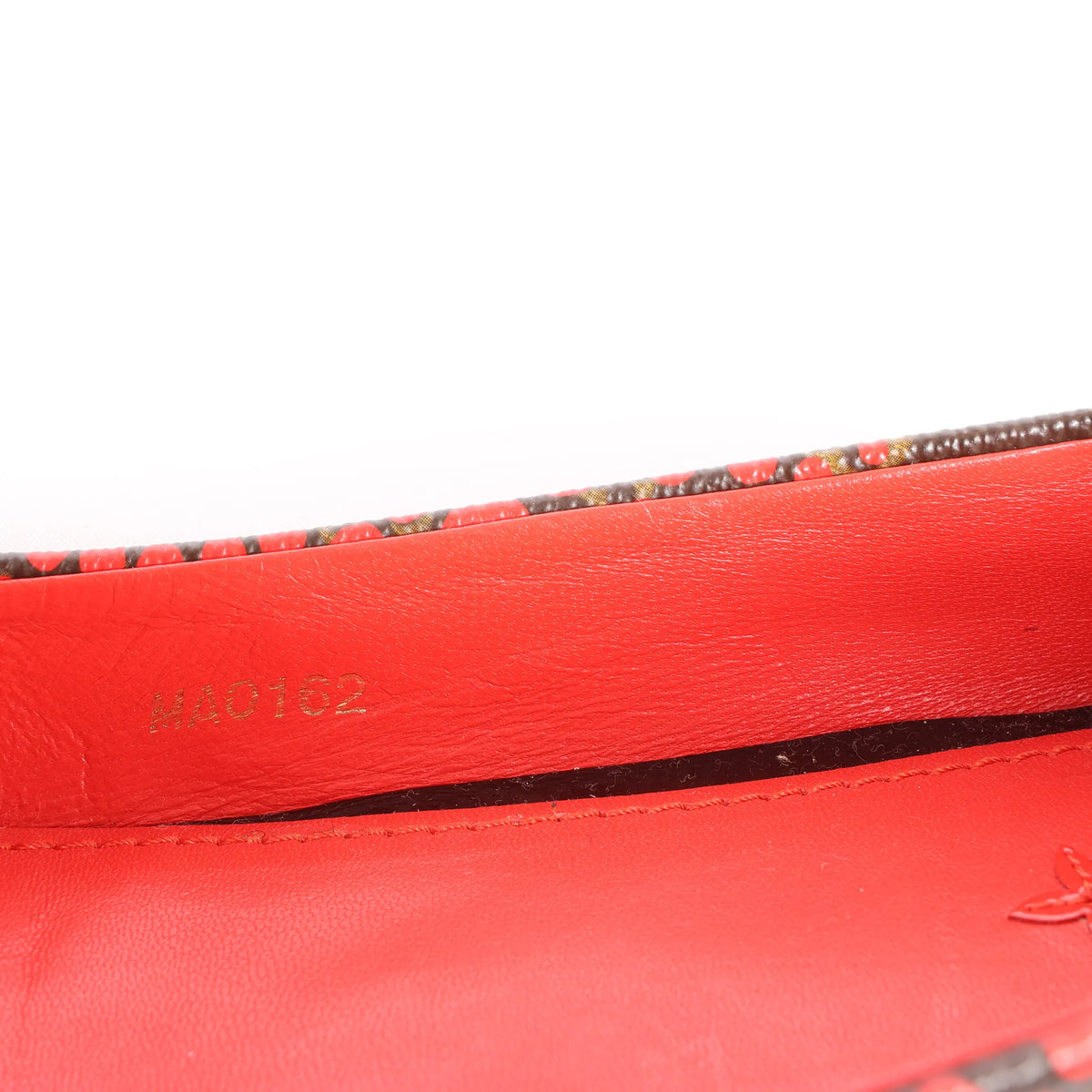 Louis Vuitton x Yayoi Kusama Bow 12 years Leather Polka Dot Ballet Flats in Red x Black, Size 38.5 EU