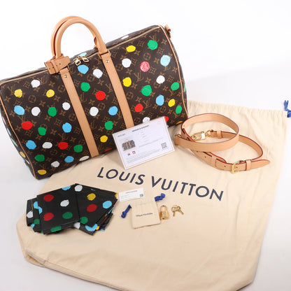 Louis Vuitton x Yayoi Kusama Monogram Keepall Bandouliere 45 Travel Bag M46377