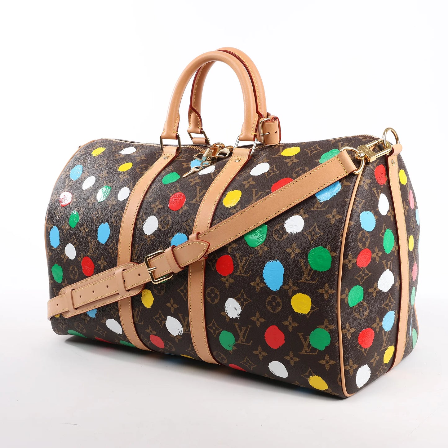 Louis Vuitton x Yayoi Kusama Monogram Keepall Bandouliere 45 Travel Bag M46377