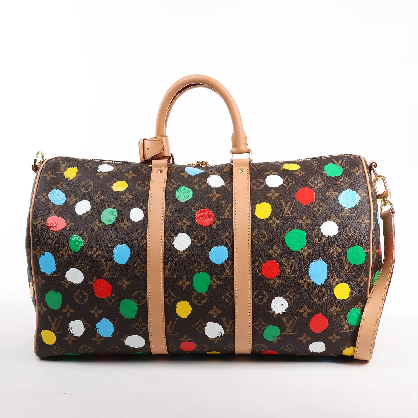 Louis Vuitton x Yayoi Kusama Monogram Keepall Bandouliere 45 Travel Bag M46377