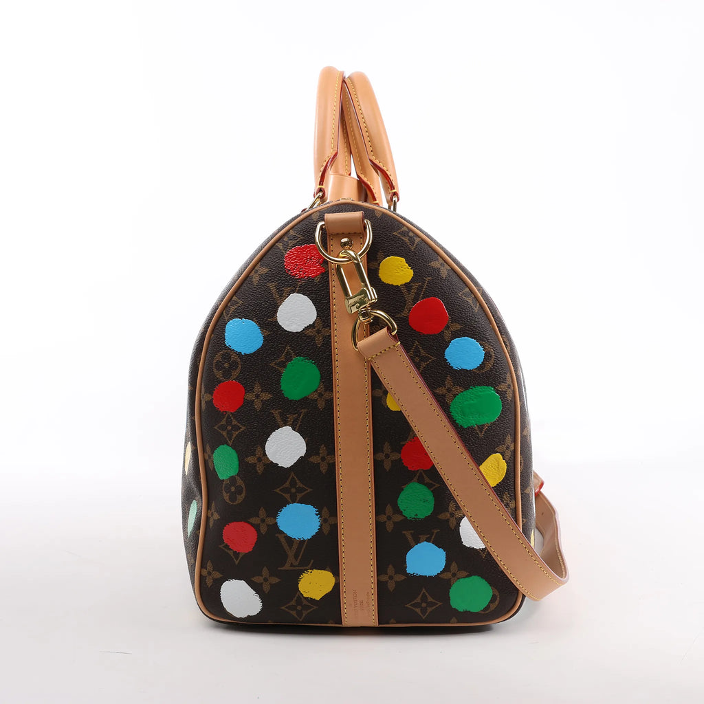 Louis Vuitton x Yayoi Kusama Monogram Keepall Bandouliere 45 Travel Bag M46377