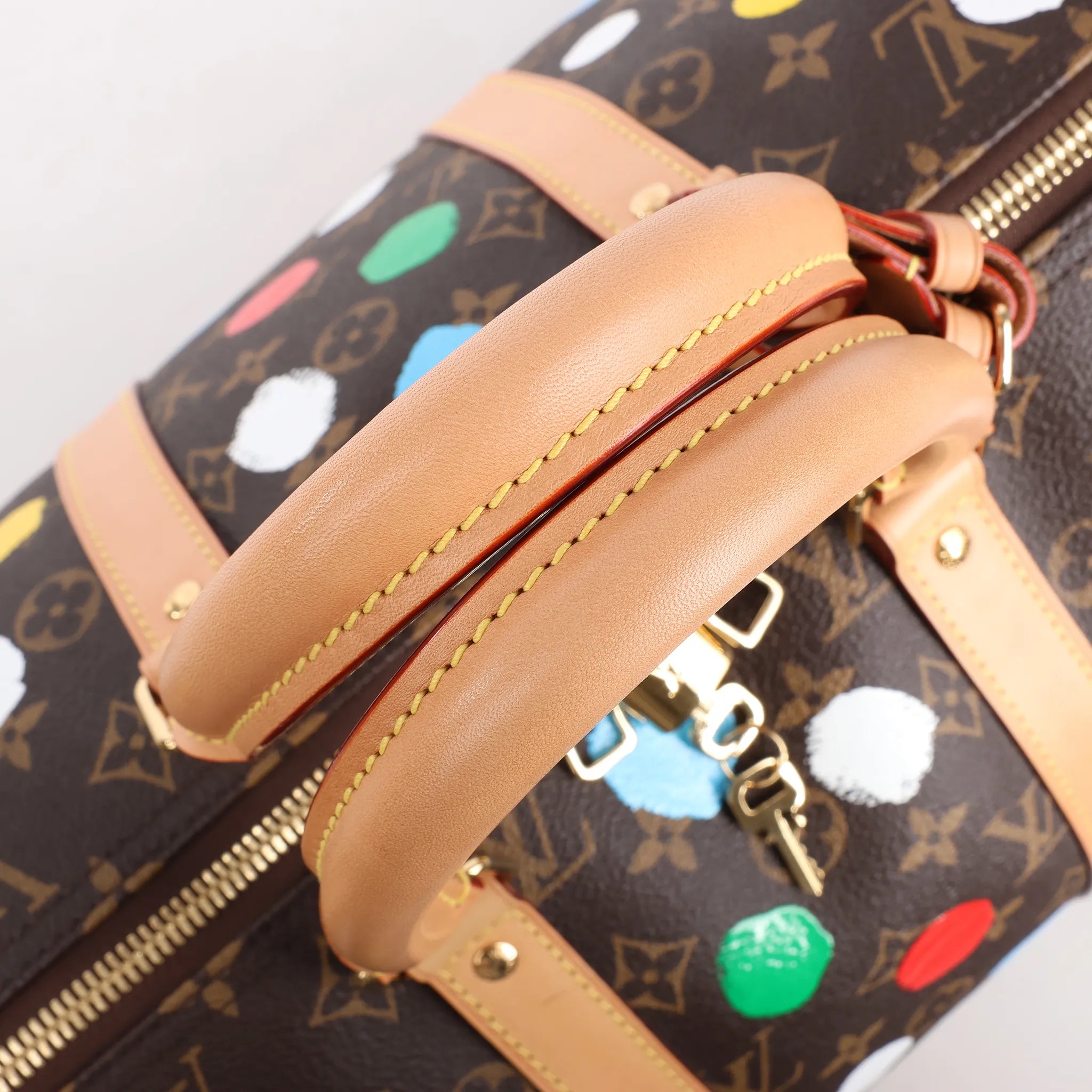 Louis Vuitton x Yayoi Kusama Monogram Keepall Bandouliere 45 Travel Bag M46377