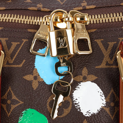 Louis Vuitton x Yayoi Kusama Monogram Keepall Bandouliere 45 Travel Bag M46377