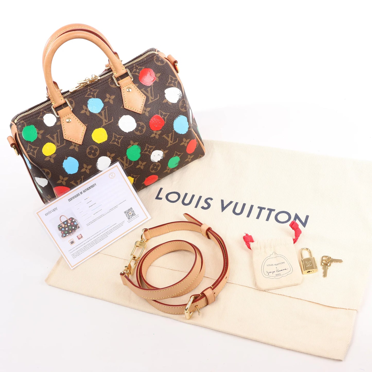 Louis Vuitton x Yayoi Kusama Monogram Speedy Bandoulière 25 en marron M46433
