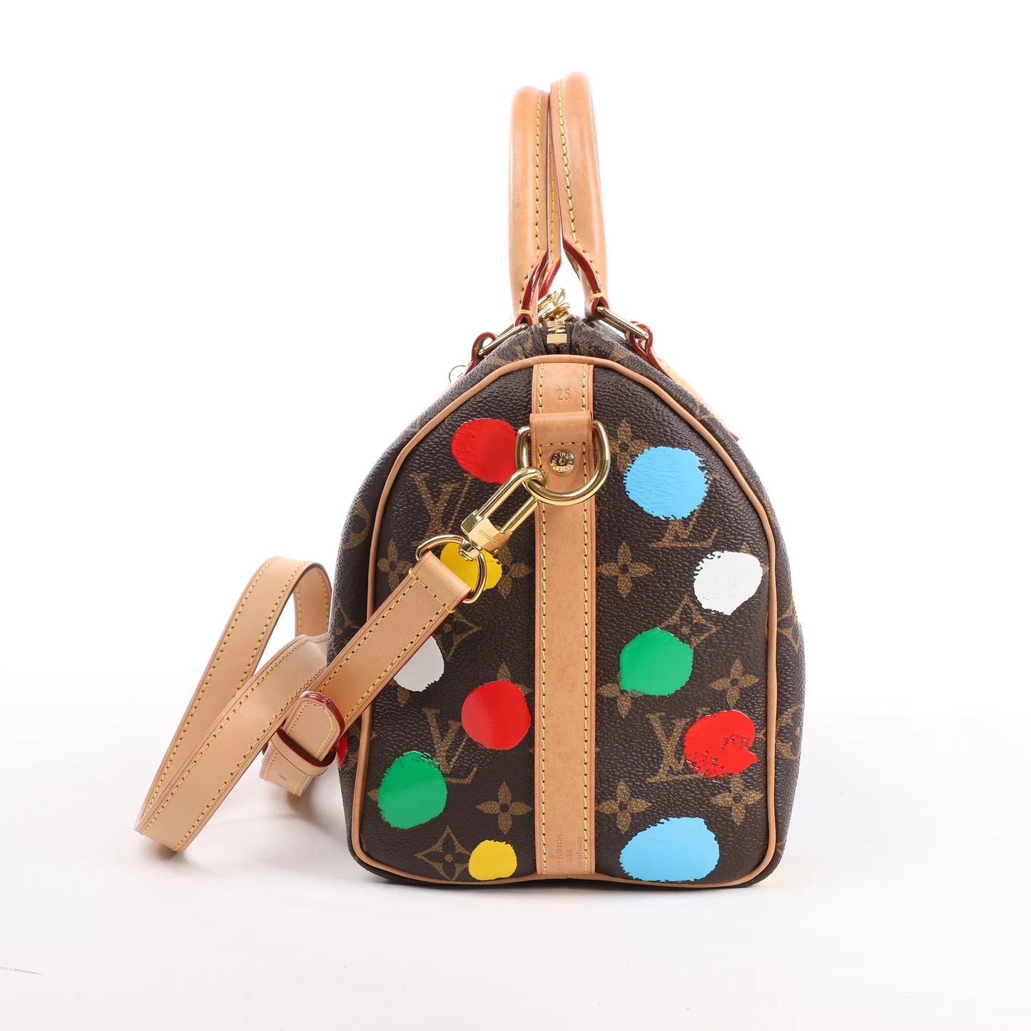 Louis Vuitton x Yayoi Kusama Monogram Speedy Bandoulière 25 en marron M46433
