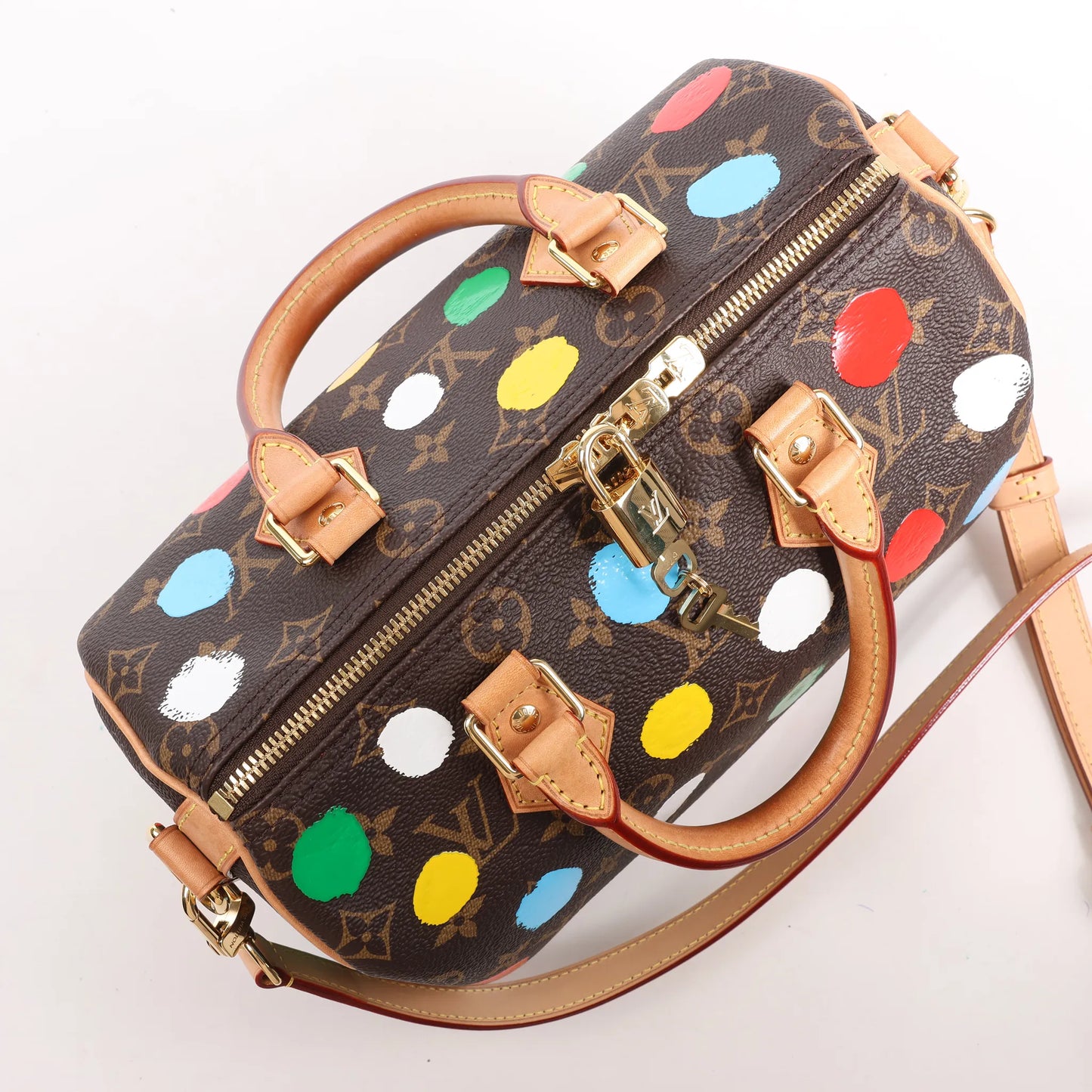 Louis Vuitton x Yayoi Kusama Monogram Speedy Bandoulière 25 en marron M46433