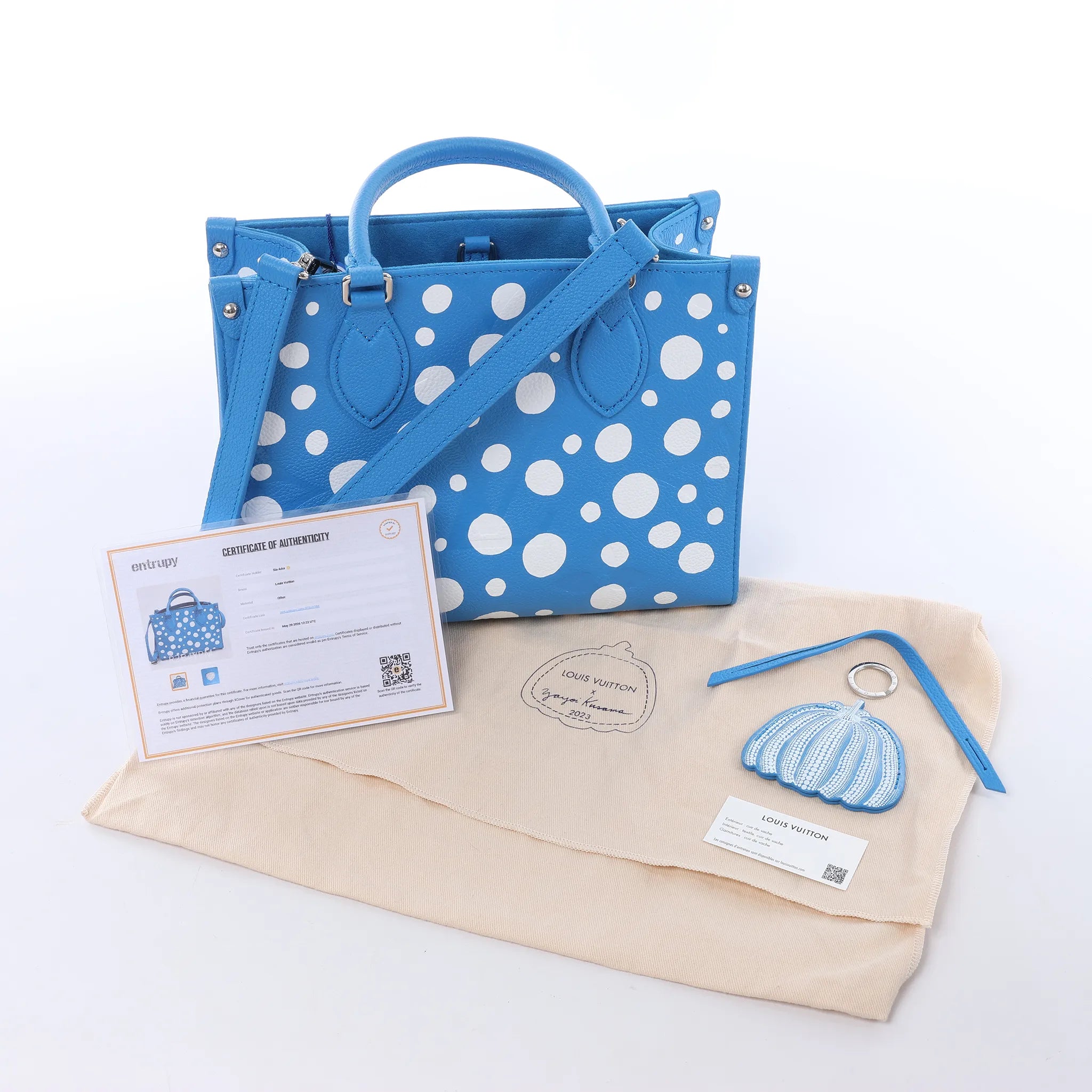 Louis Vuitton x Yayoi Kusama On the Go PM Empreinte Leather in Blue M46424